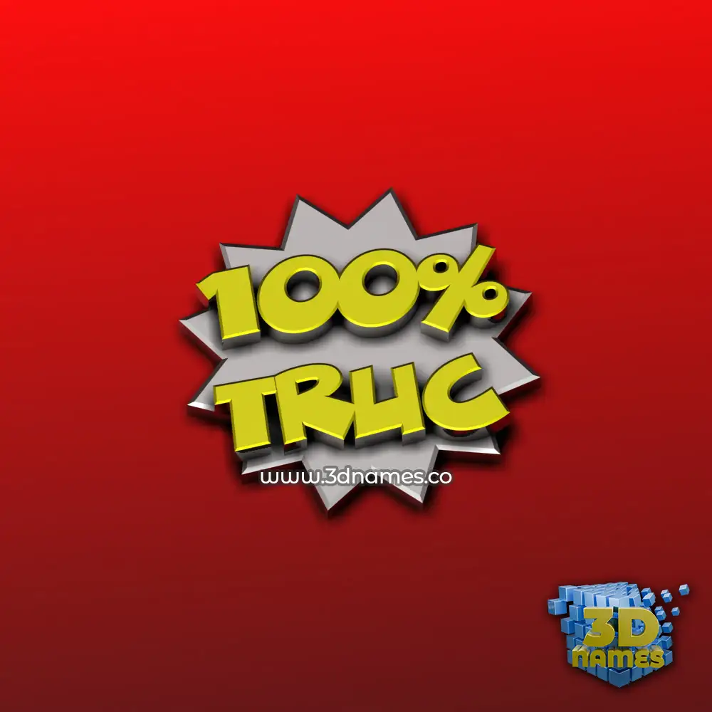 truc in 100 Percent style - 3D name wallpaper