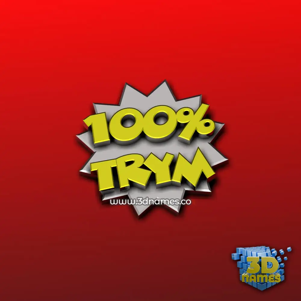 trym in 100 Percent style - 3D name wallpaper