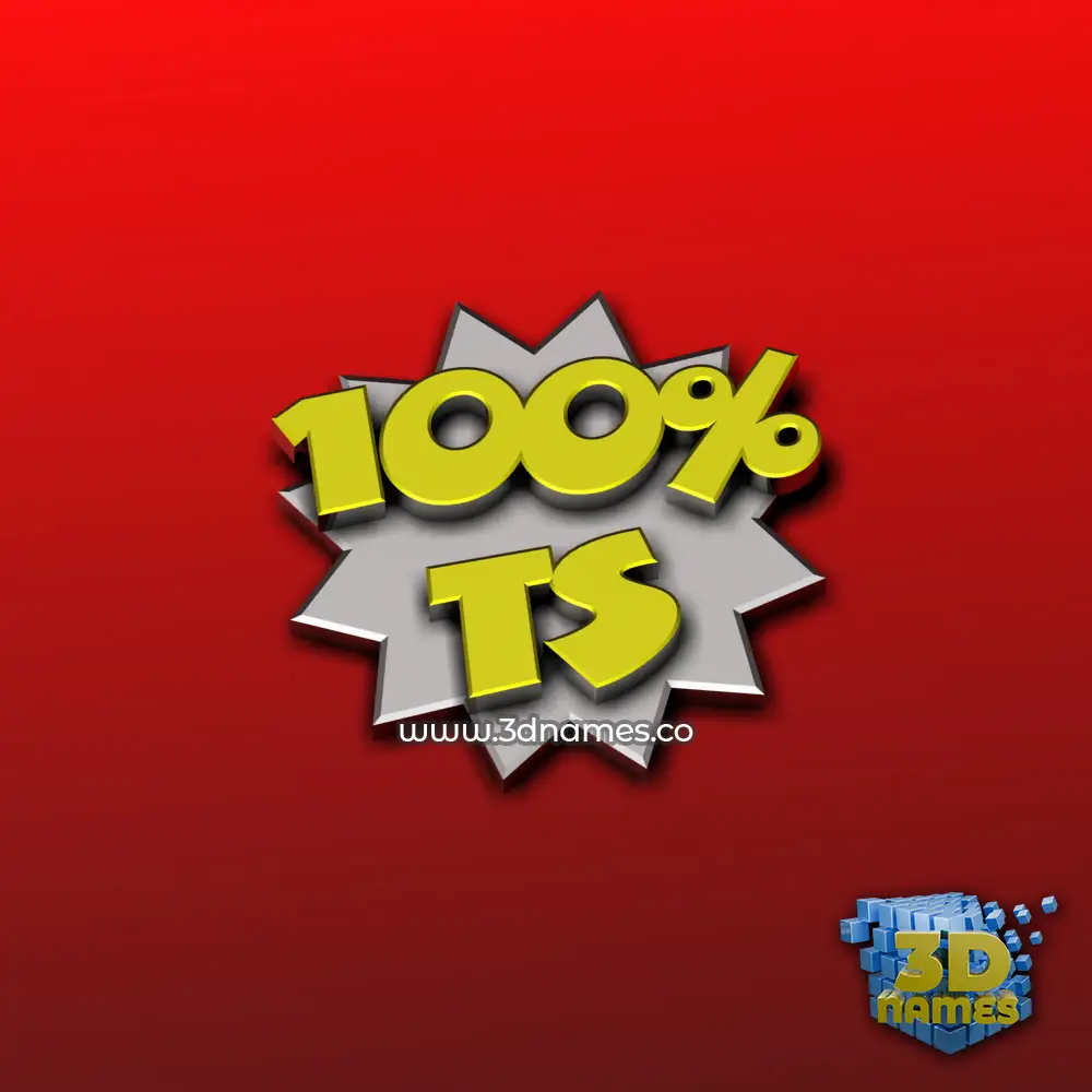 ts in 100 Percent style - 3D name wallpaper