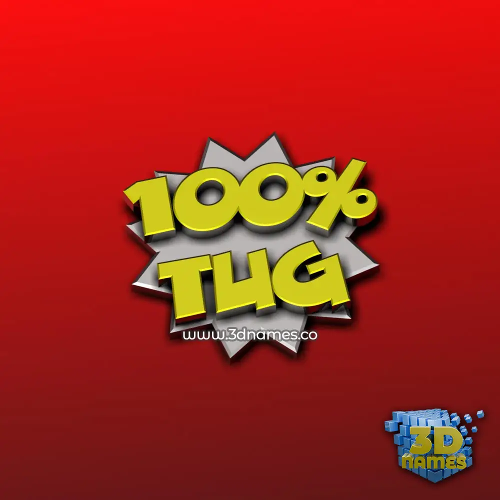 tug in 100 Percent style - 3D name wallpaper