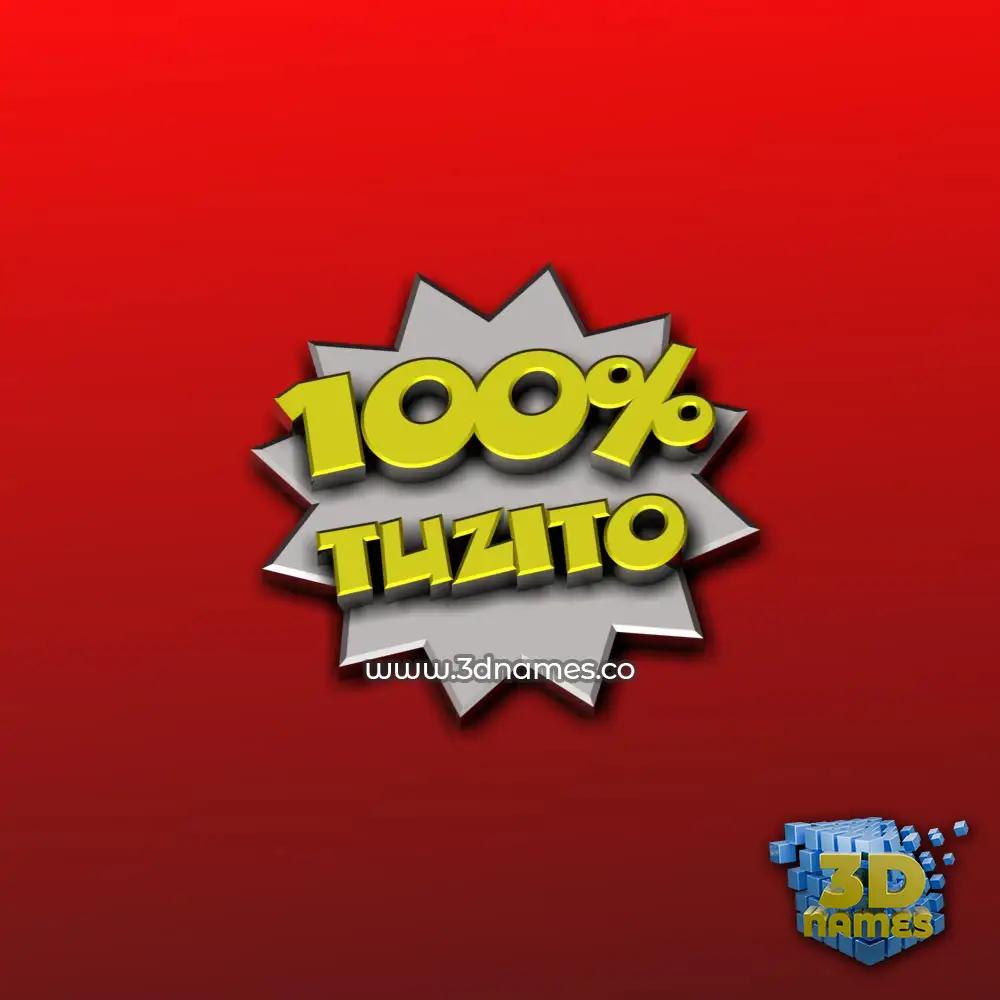 tuzito in 100 Percent style - 3D name wallpaper
