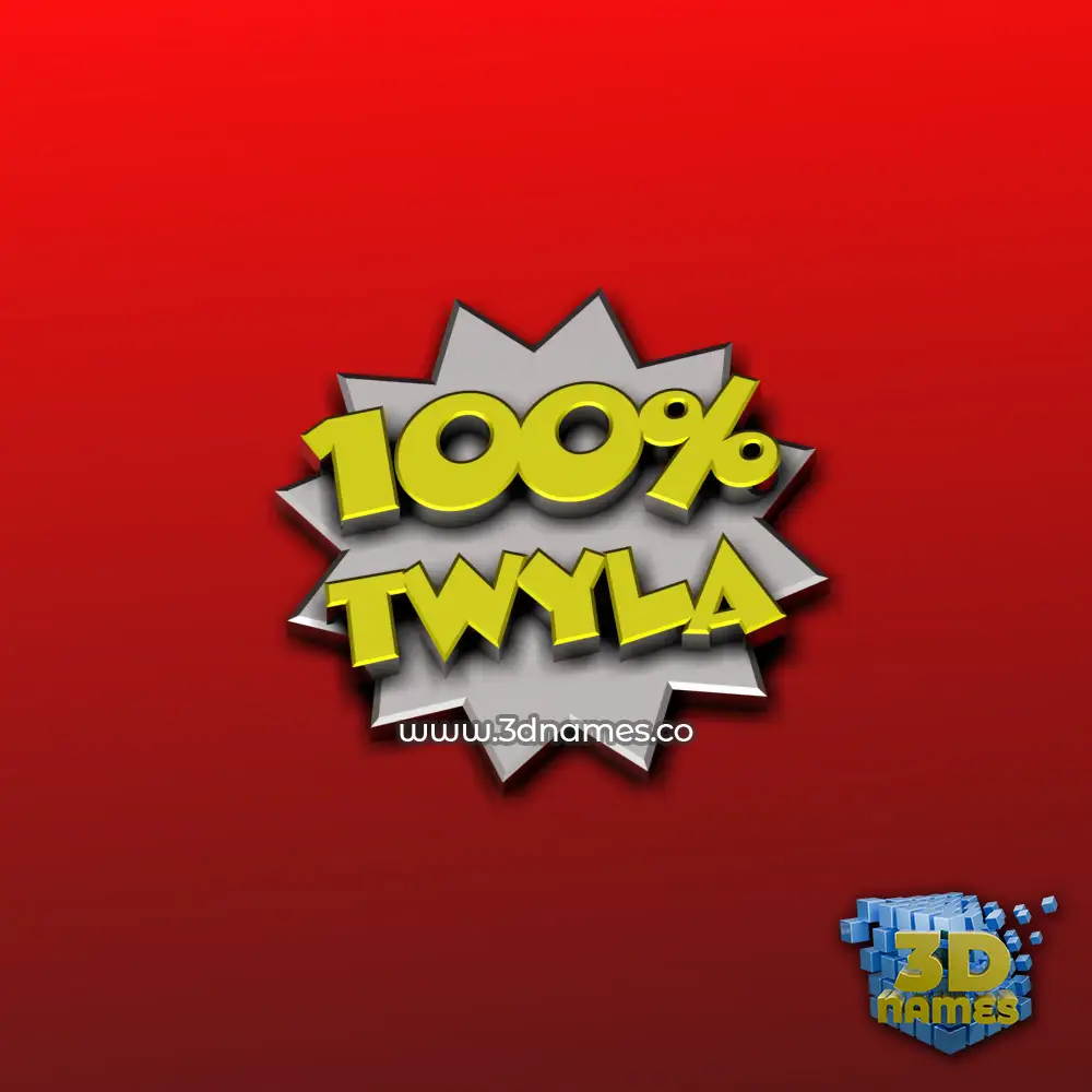 twyla in 100 Percent style - 3D name wallpaper