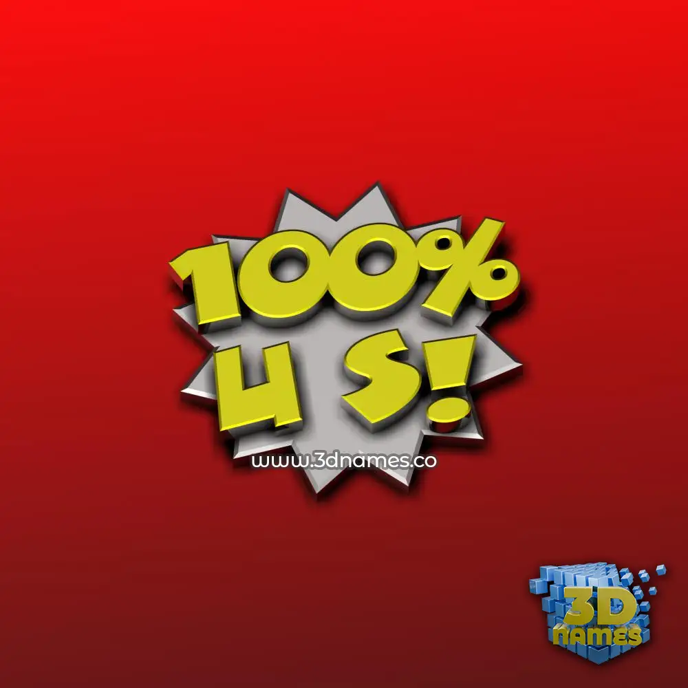 u s in 100 Percent style - 3D name wallpaper