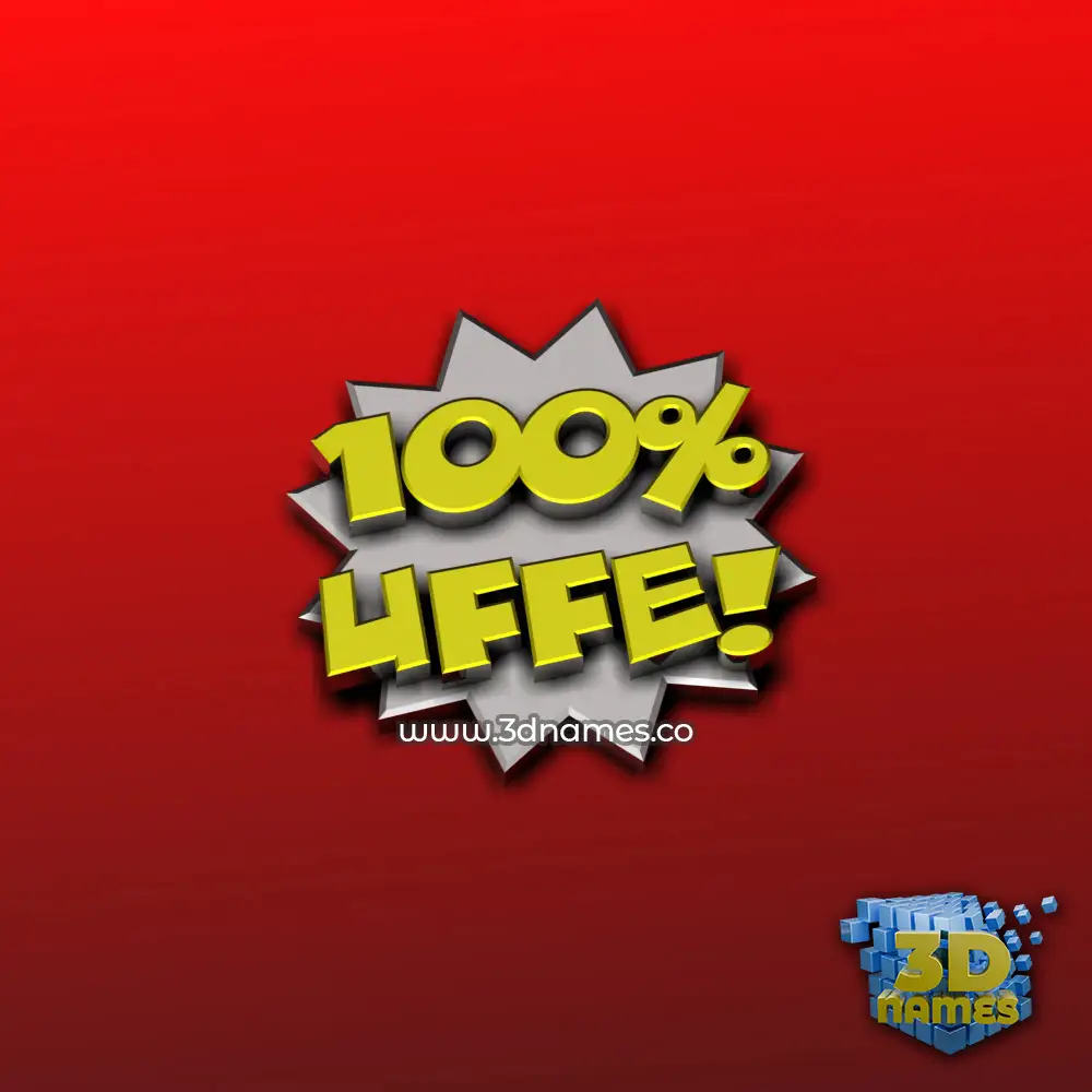 uffe in 100 Percent style - 3D name wallpaper
