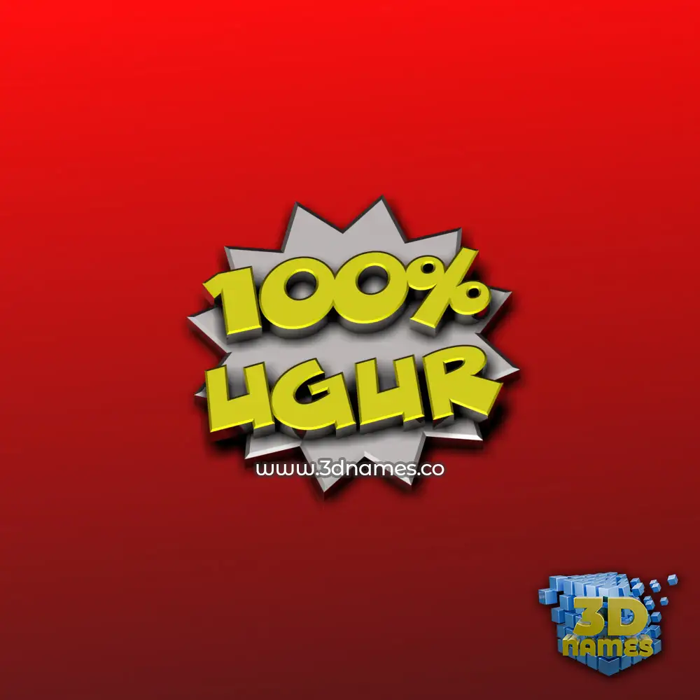 ugur in 100 Percent style - 3D name wallpaper