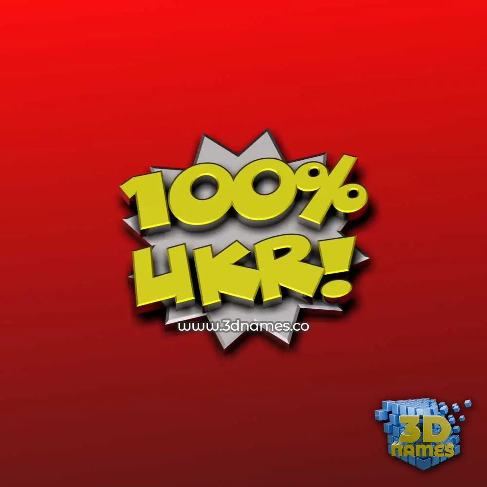 ukr in 100 Percent style - 3D name wallpaper