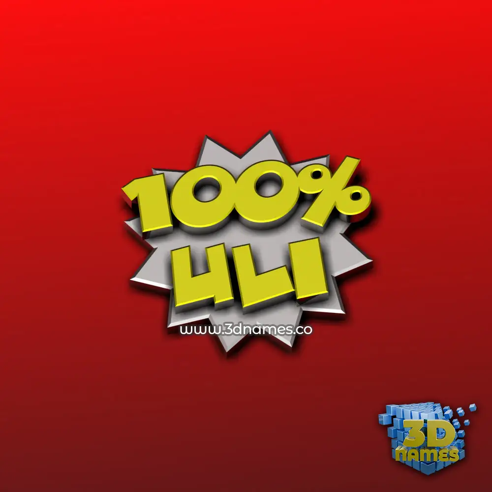 uli in 100 Percent style - 3D name wallpaper