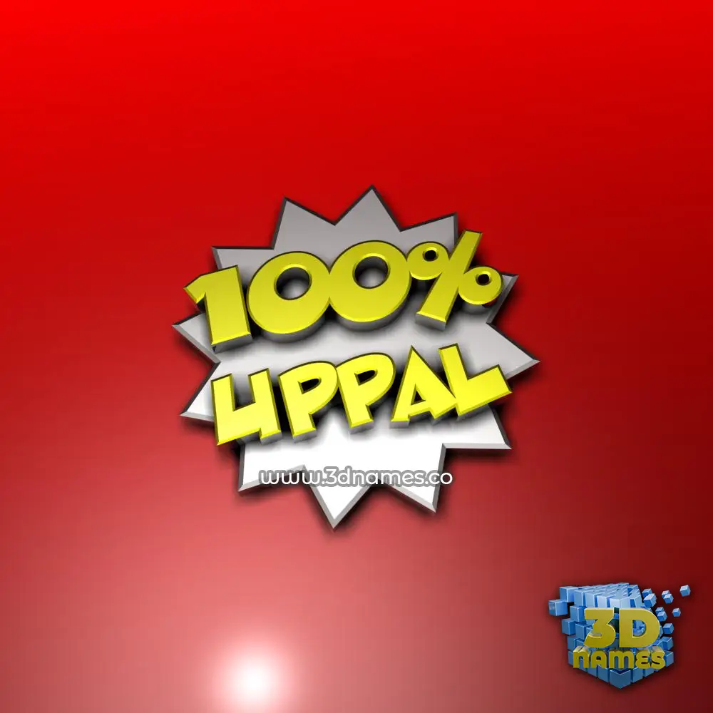 uppal in 100 Percent style - 3D name wallpaper