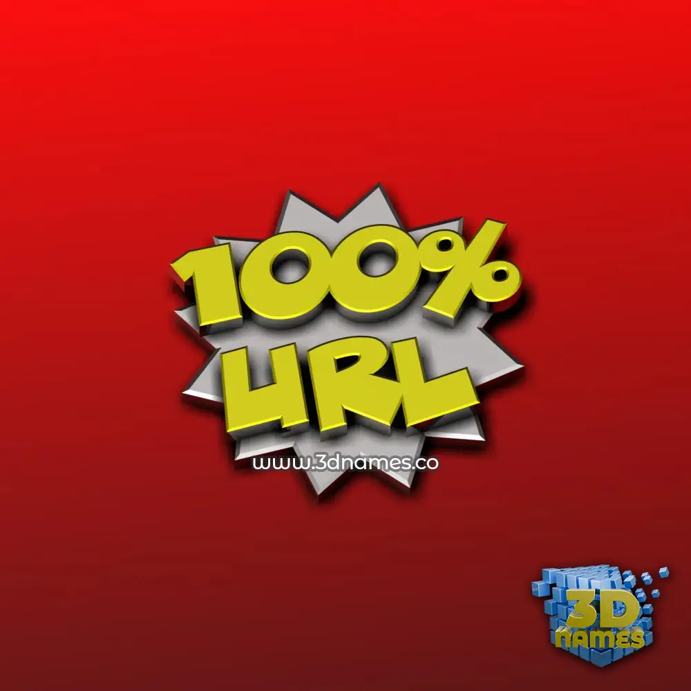 url in 100 Percent style - 3D name wallpaper