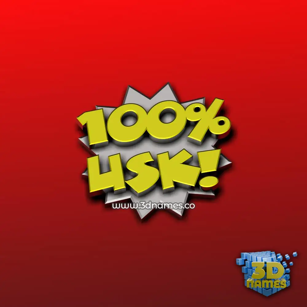 usk in 100 Percent style - 3D name wallpaper