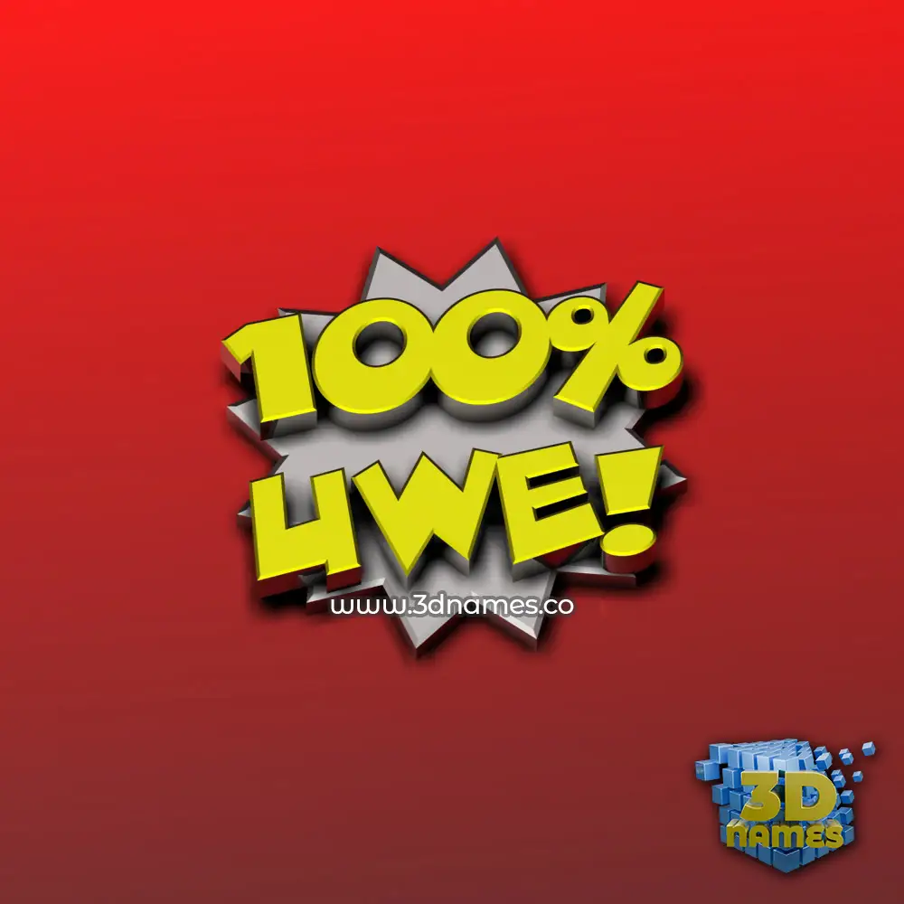 uwe in 100 Percent style - 3D name wallpaper