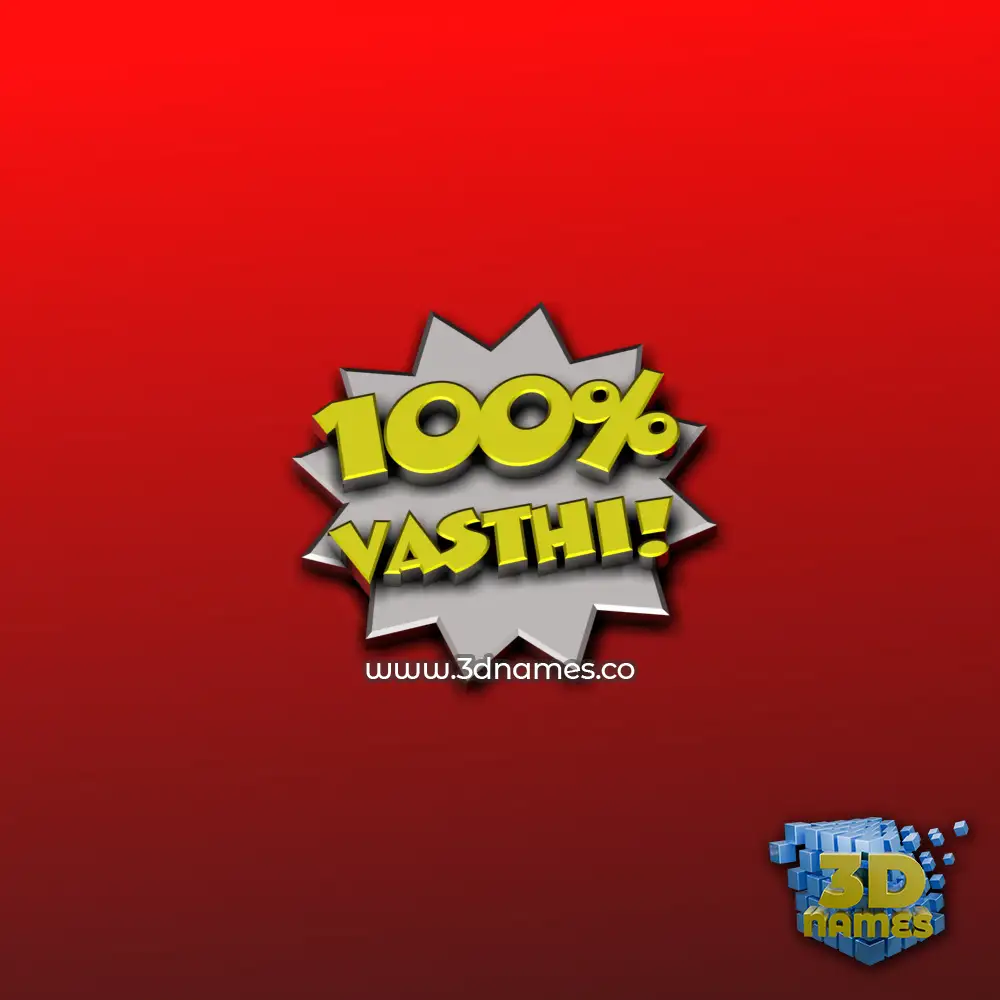 vasthi in 100 Percent style - 3D name wallpaper