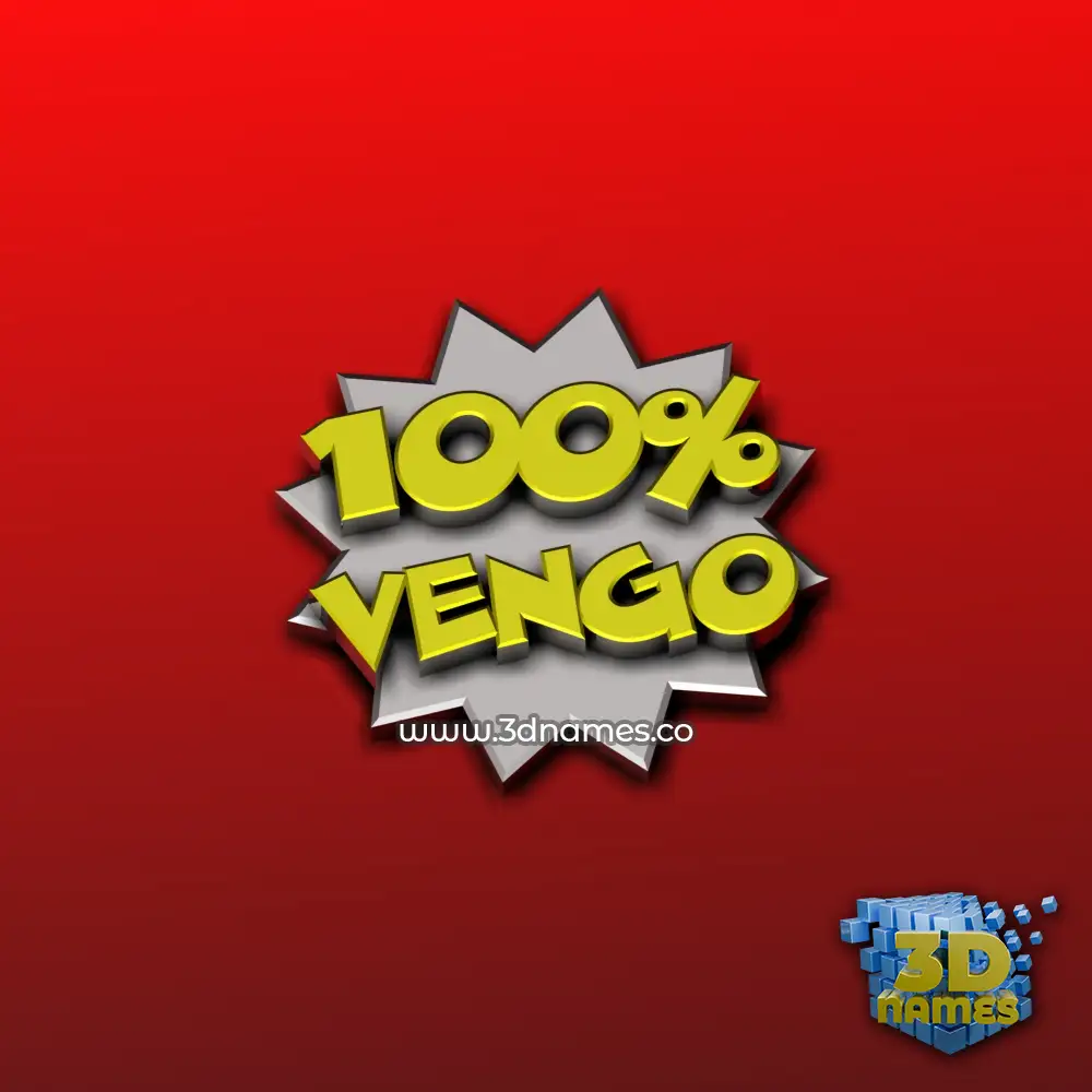 vengo in 100 Percent style - 3D name wallpaper