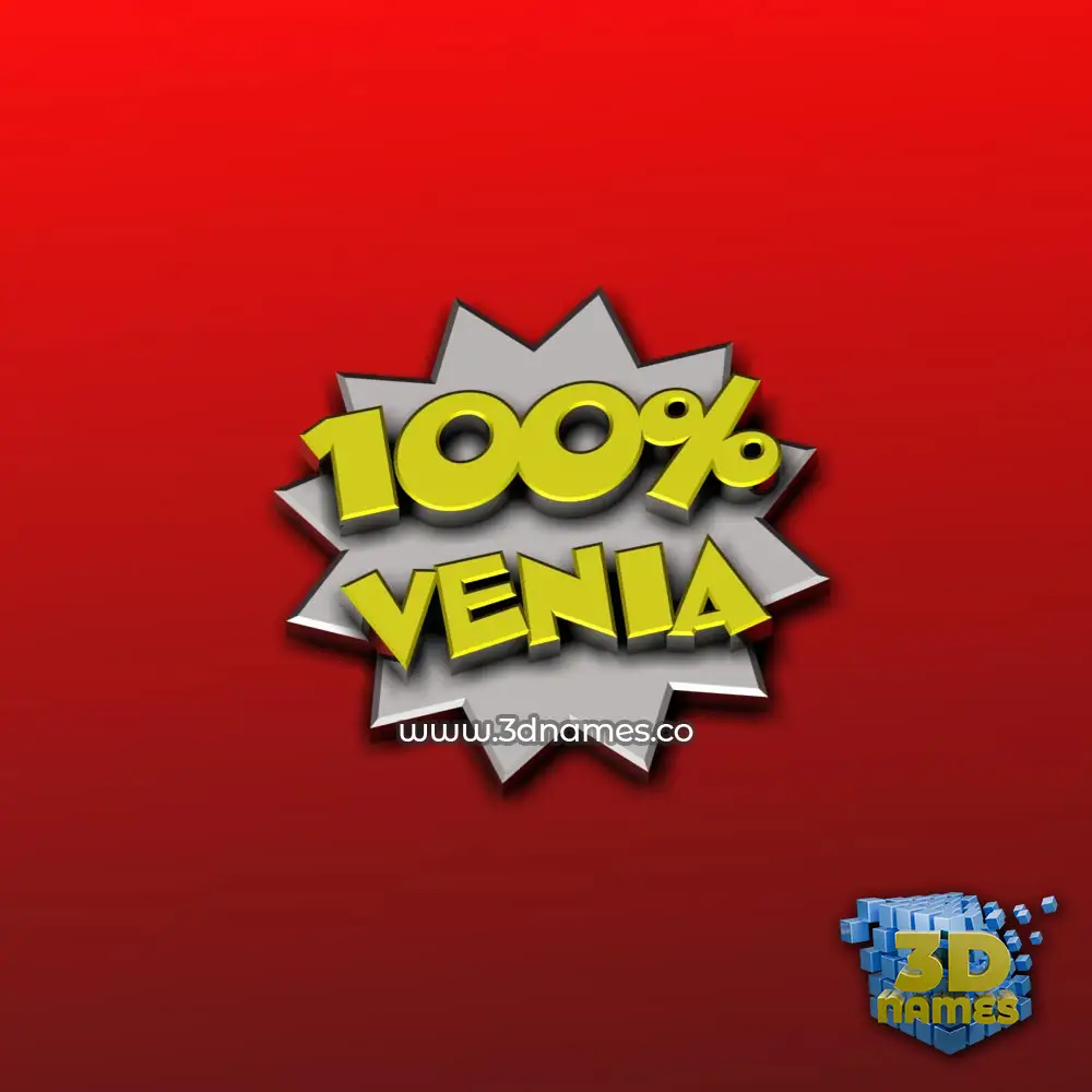 venia in 100 Percent style - 3D name wallpaper