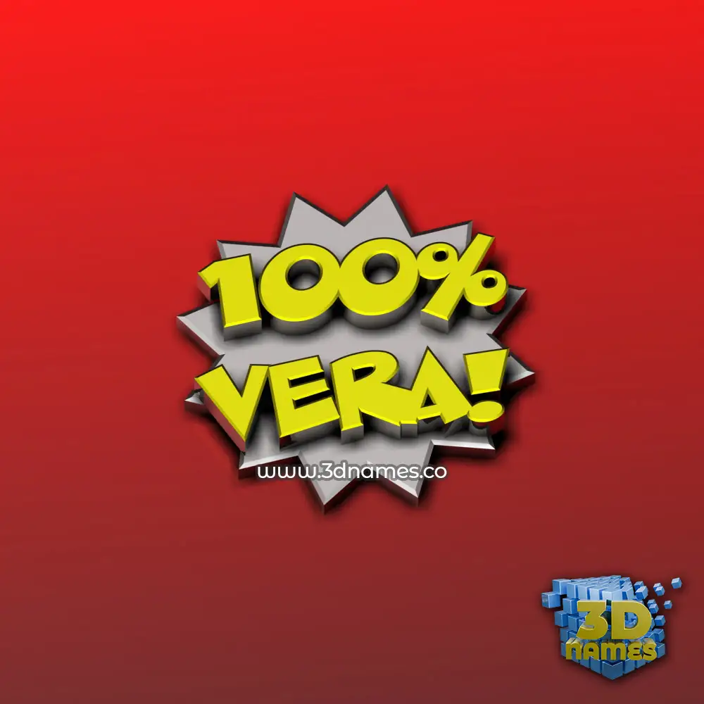vera in 100 Percent style - 3D name wallpaper