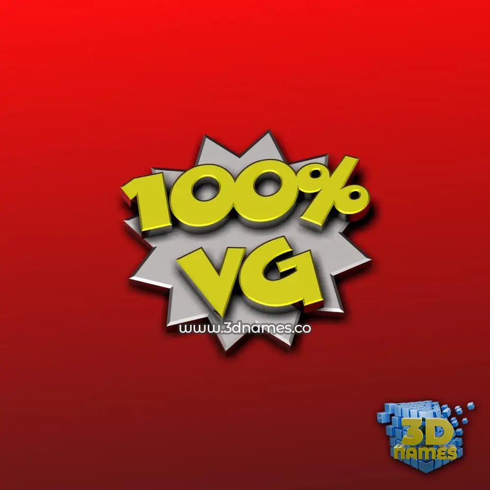 vg in 100 Percent style - 3D name wallpaper