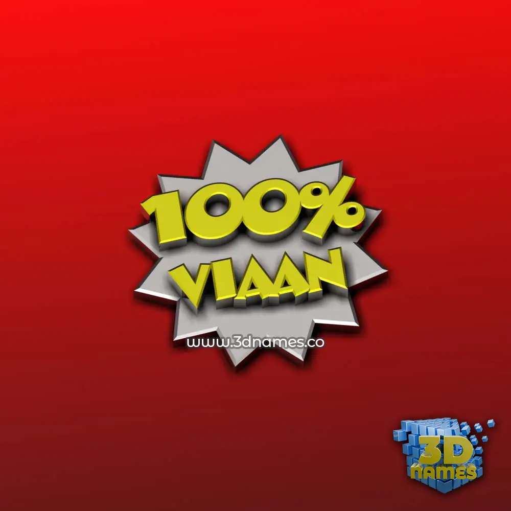 viaan in 100 Percent style - 3D name wallpaper
