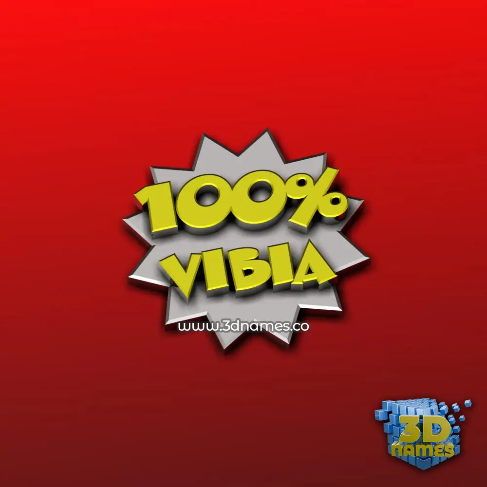 vibia in 100 Percent style - 3D name wallpaper