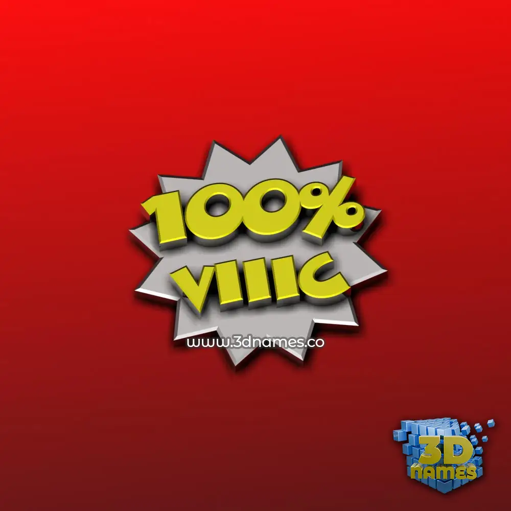 viiic in 100 Percent style - 3D name wallpaper