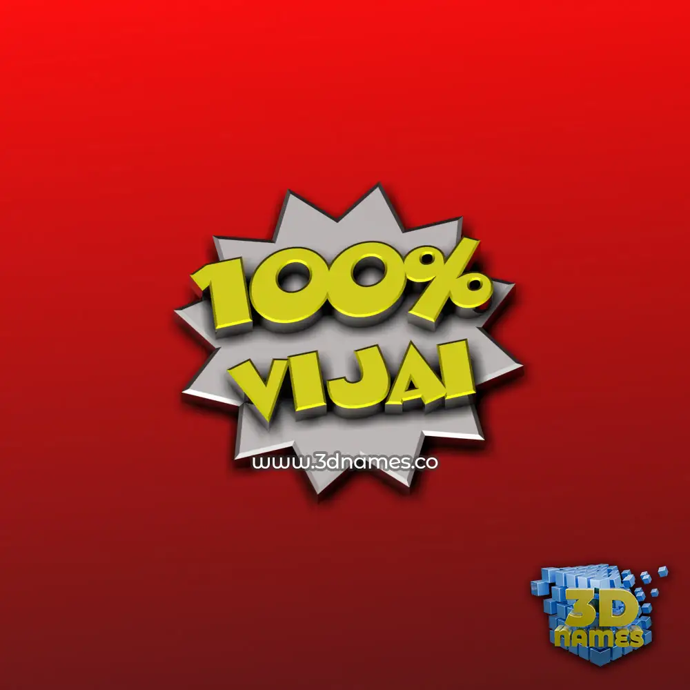 vijai in 100 Percent style - 3D name wallpaper