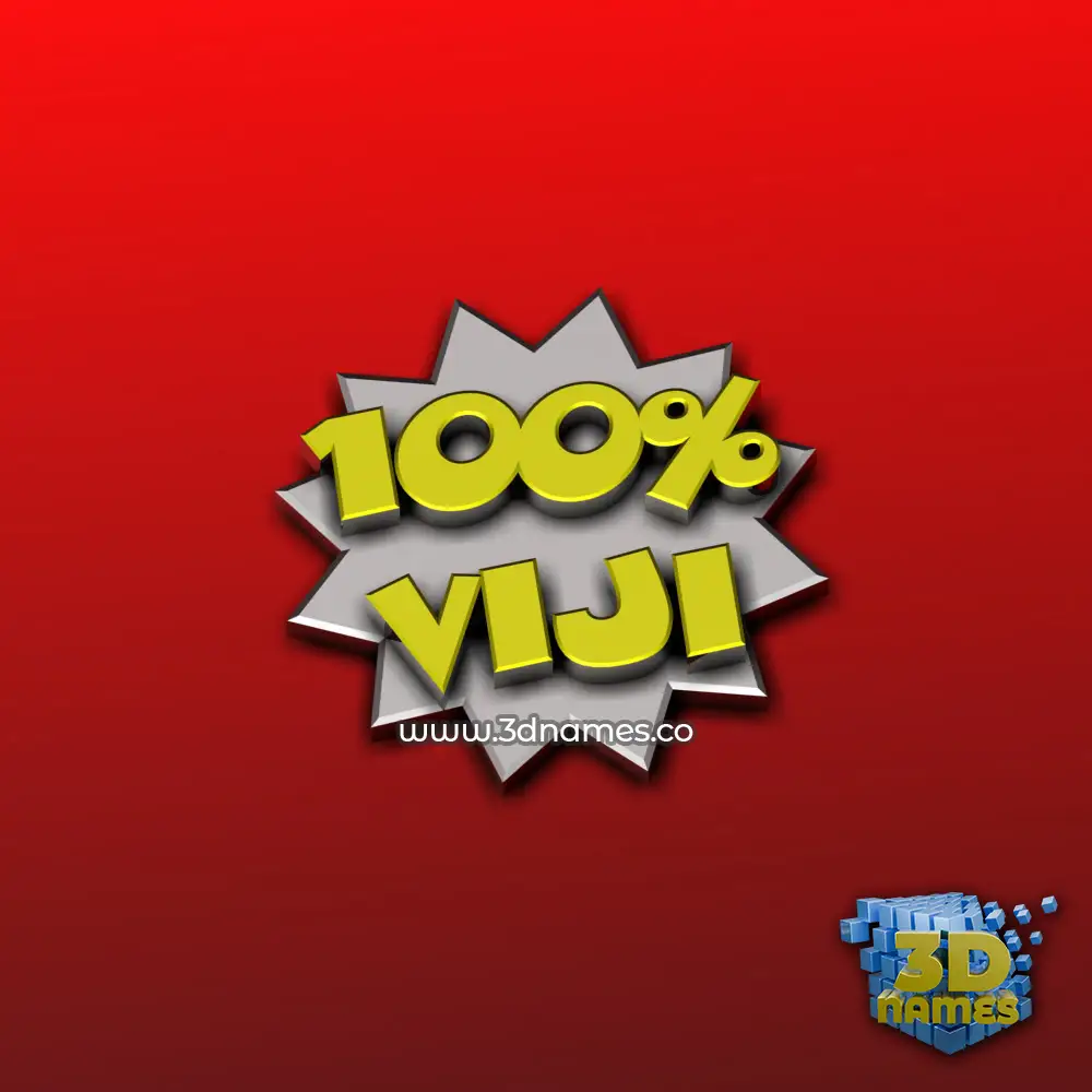 viji in 100 Percent style - 3D name wallpaper