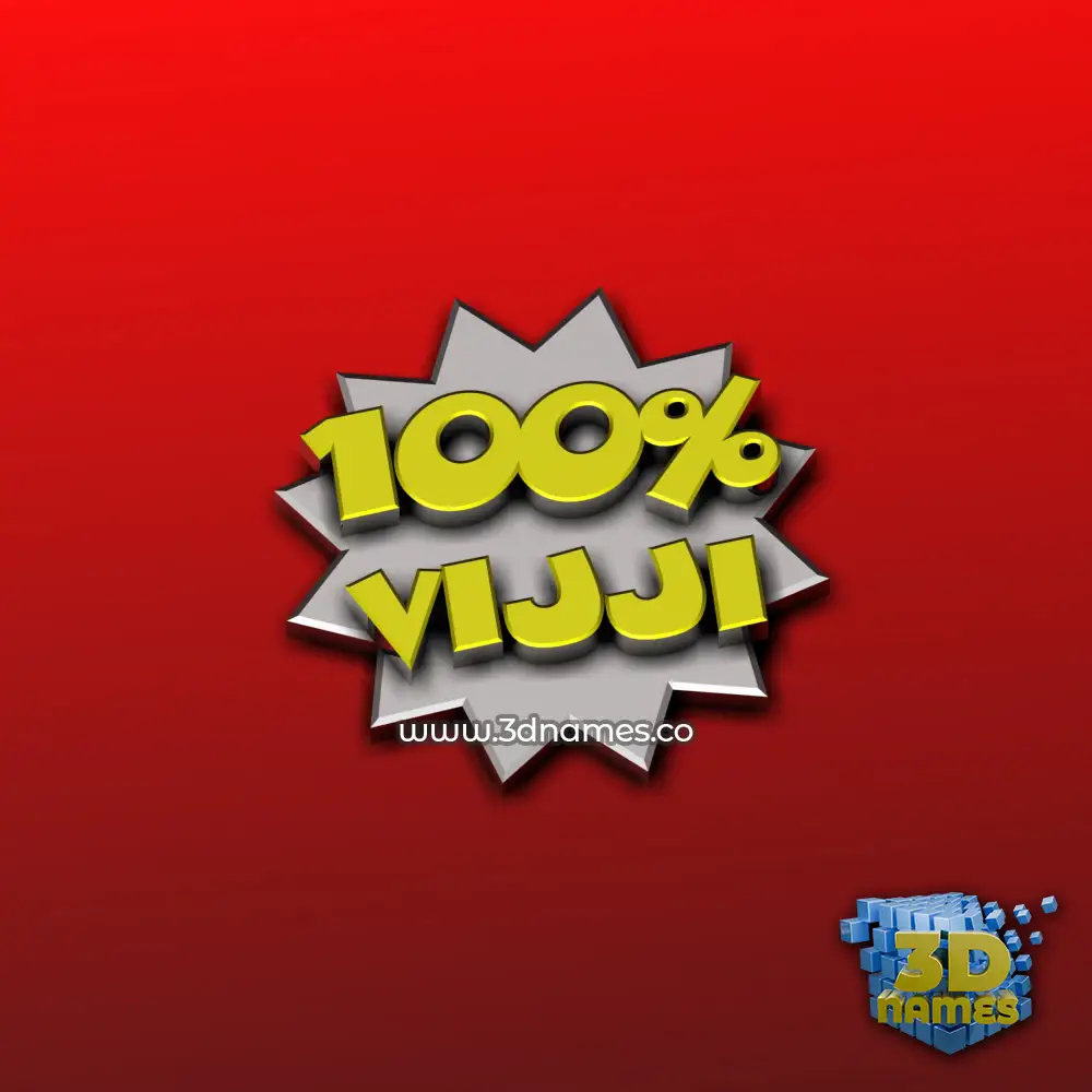 vijji in 100 Percent style - 3D name wallpaper