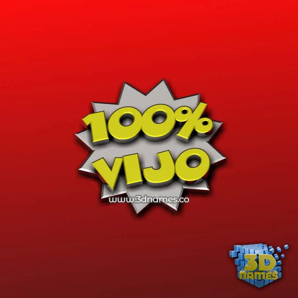vijo in 100 Percent style - 3D name wallpaper