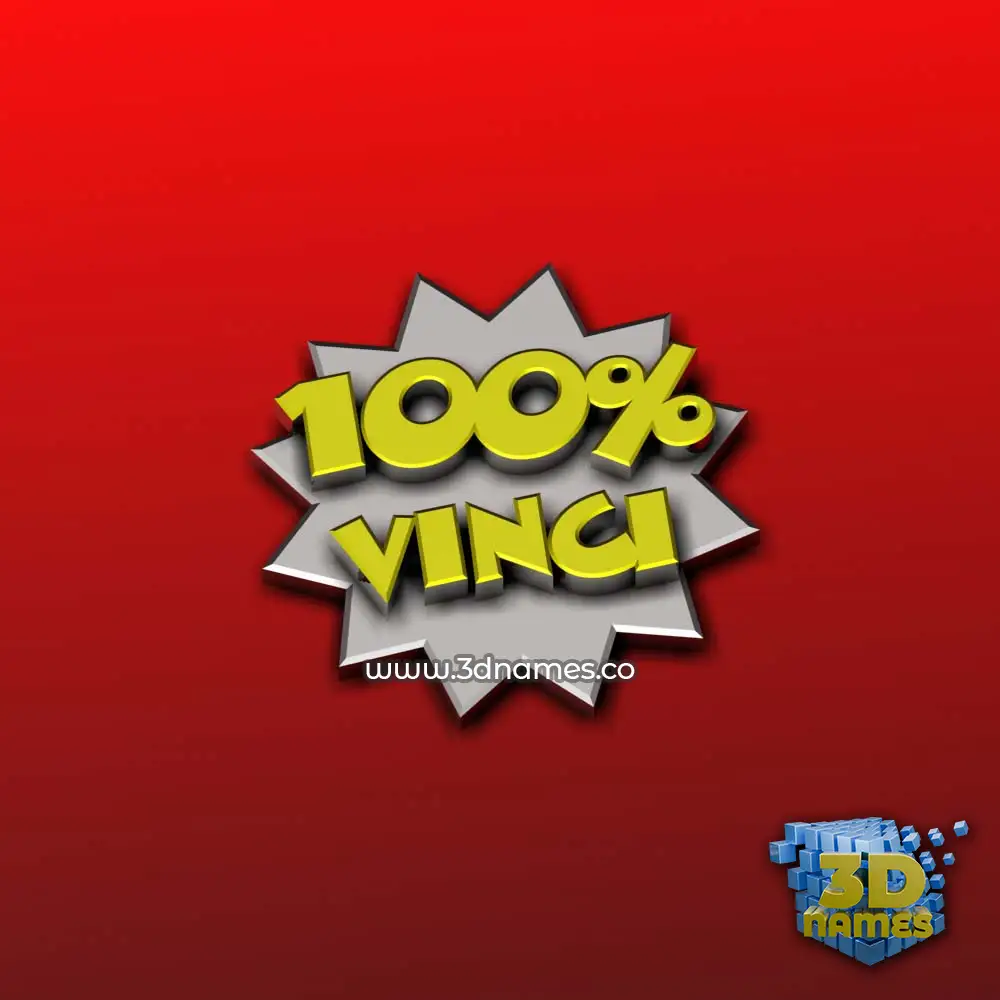 vinci in 100 Percent style - 3D name wallpaper
