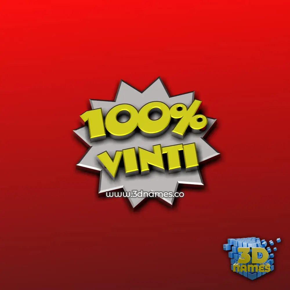 vinti in 100 Percent style - 3D name wallpaper
