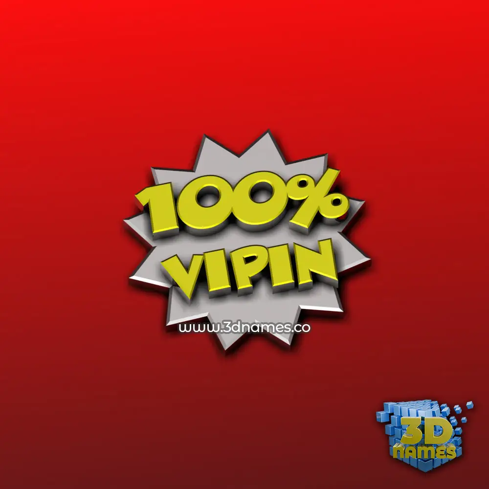 vipin in 100 Percent style - 3D name wallpaper
