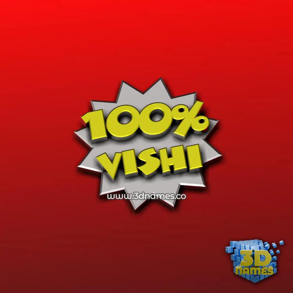 vishi in 100 Percent style - 3D name wallpaper