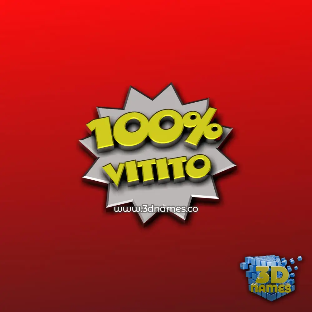 vitito in 100 Percent style - 3D name wallpaper