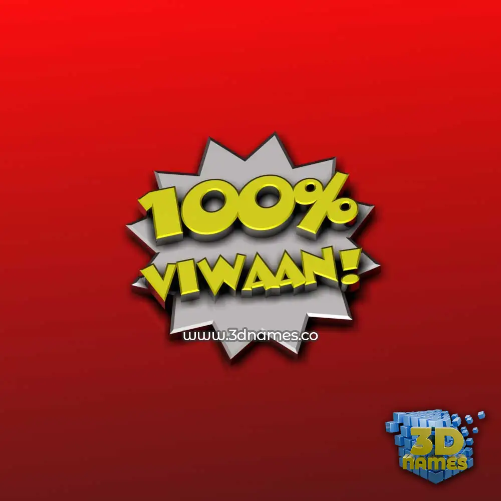 viwaan in 100 Percent style - 3D name wallpaper