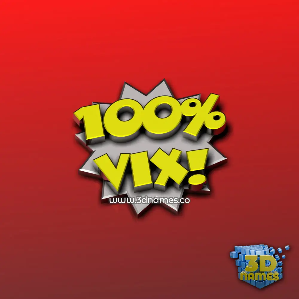 vix in 100 Percent style - 3D name wallpaper