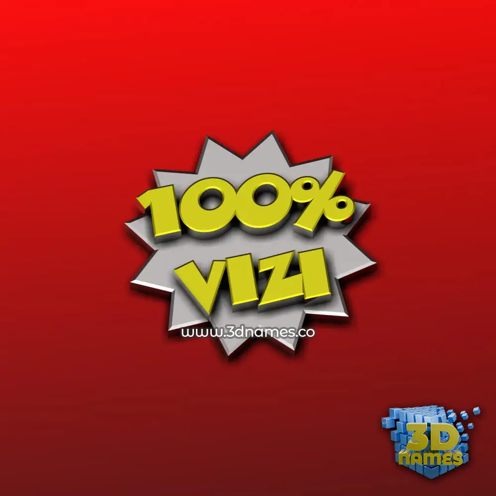 vizi in 100 Percent style - 3D name wallpaper