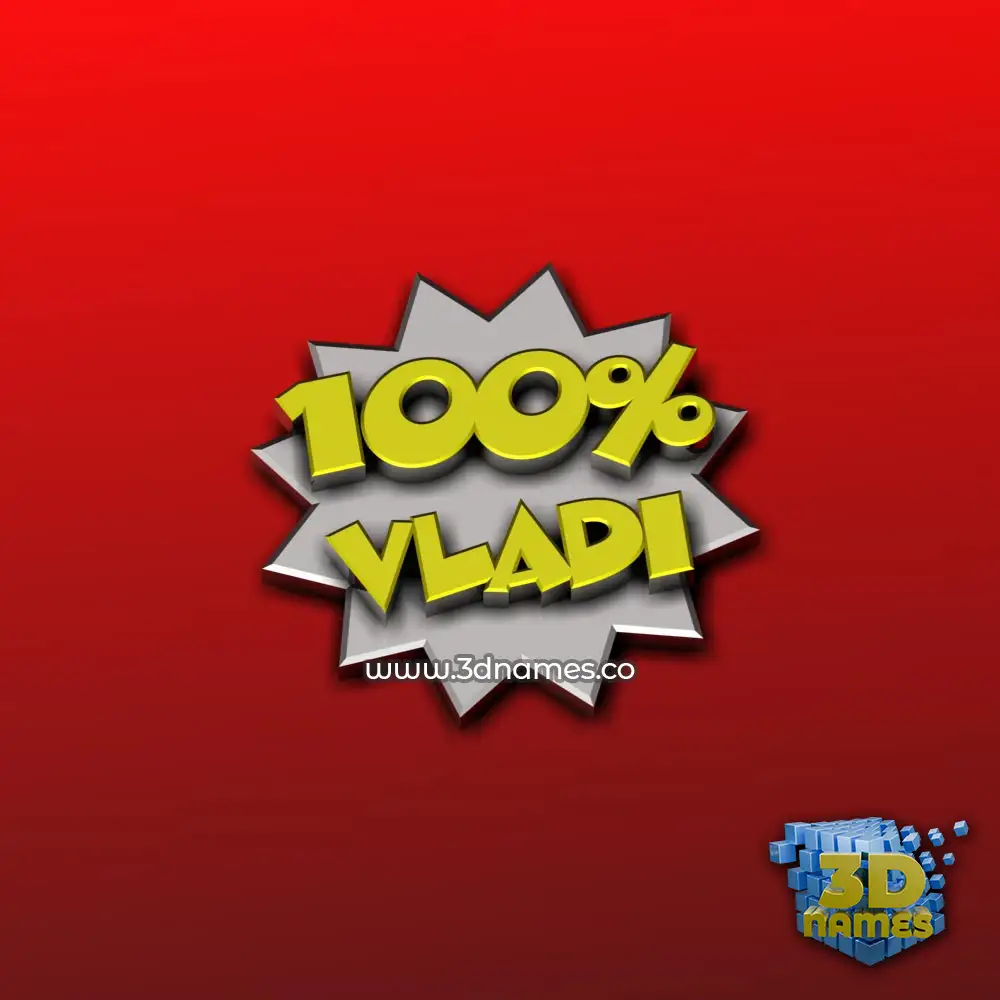 vladi in 100 Percent style - 3D name wallpaper