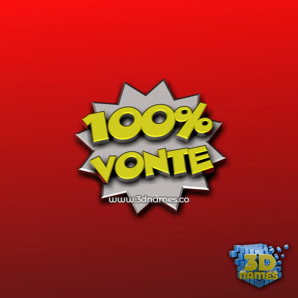 vonte in 100 Percent style - 3D name wallpaper