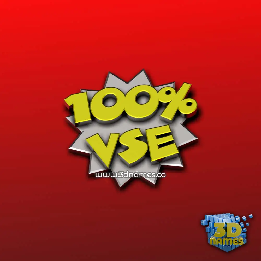 vse in 100 Percent style - 3D name wallpaper