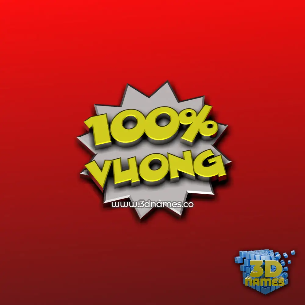 vuong in 100 Percent style - 3D name wallpaper