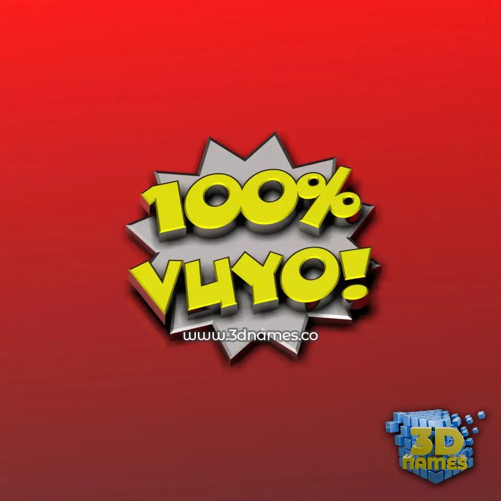 vuyo in 100 Percent style - 3D name wallpaper