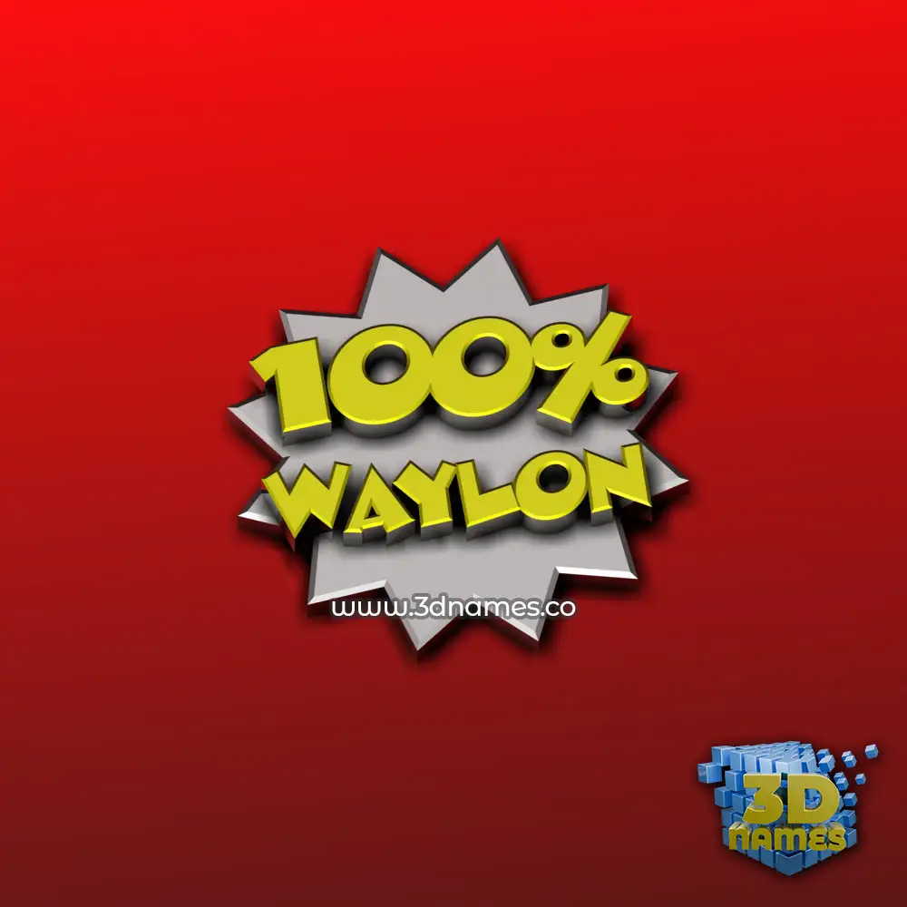 waylon in 100 Percent style - 3D name wallpaper
