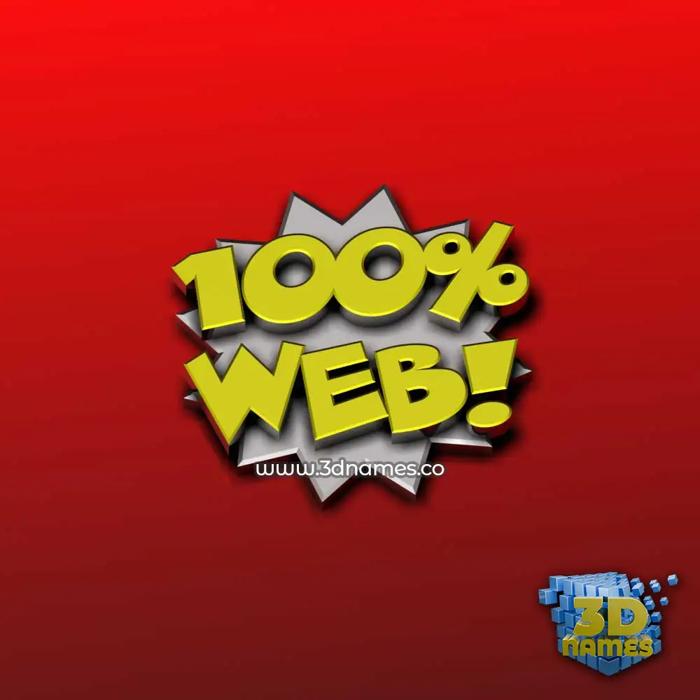web in 100 Percent style - 3D name wallpaper