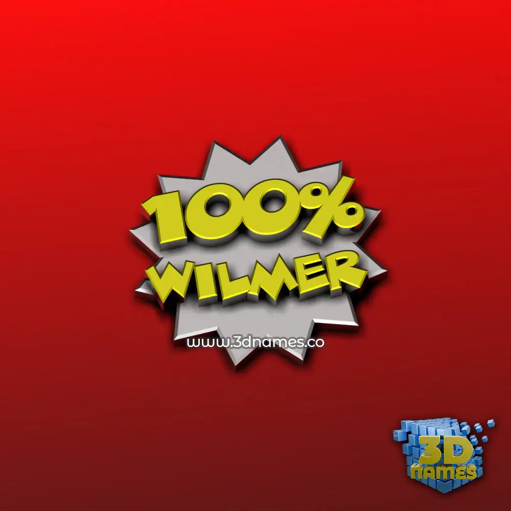 wilmer in 100 Percent style - 3D name wallpaper
