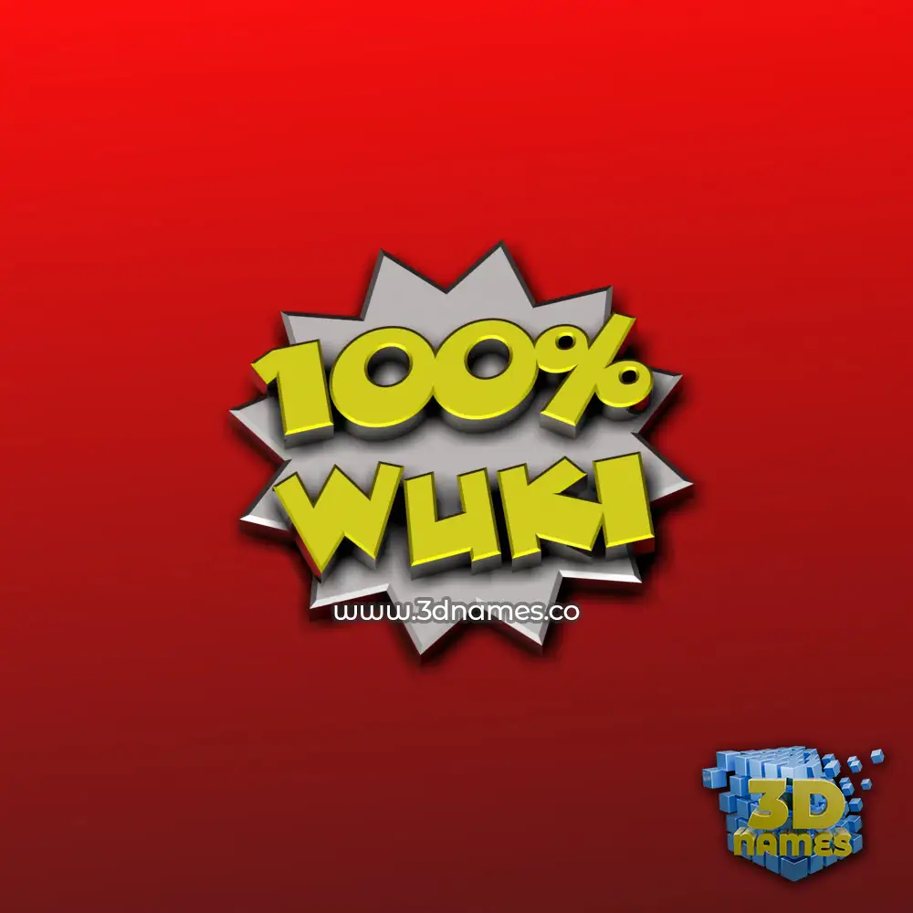 wuki in 100 Percent style - 3D name wallpaper