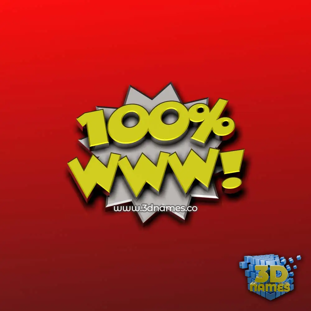 www in 100 Percent style - 3D name wallpaper