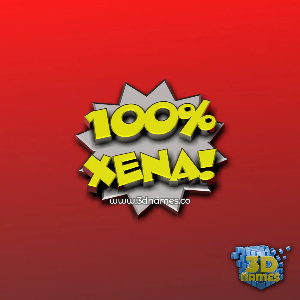 xena in 100 Percent style - 3D name wallpaper