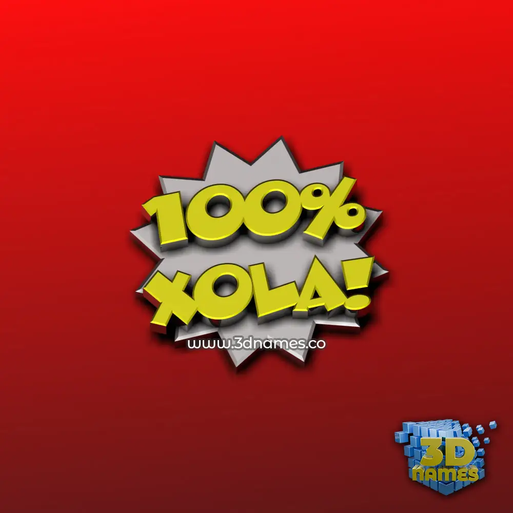 xola in 100 Percent style - 3D name wallpaper