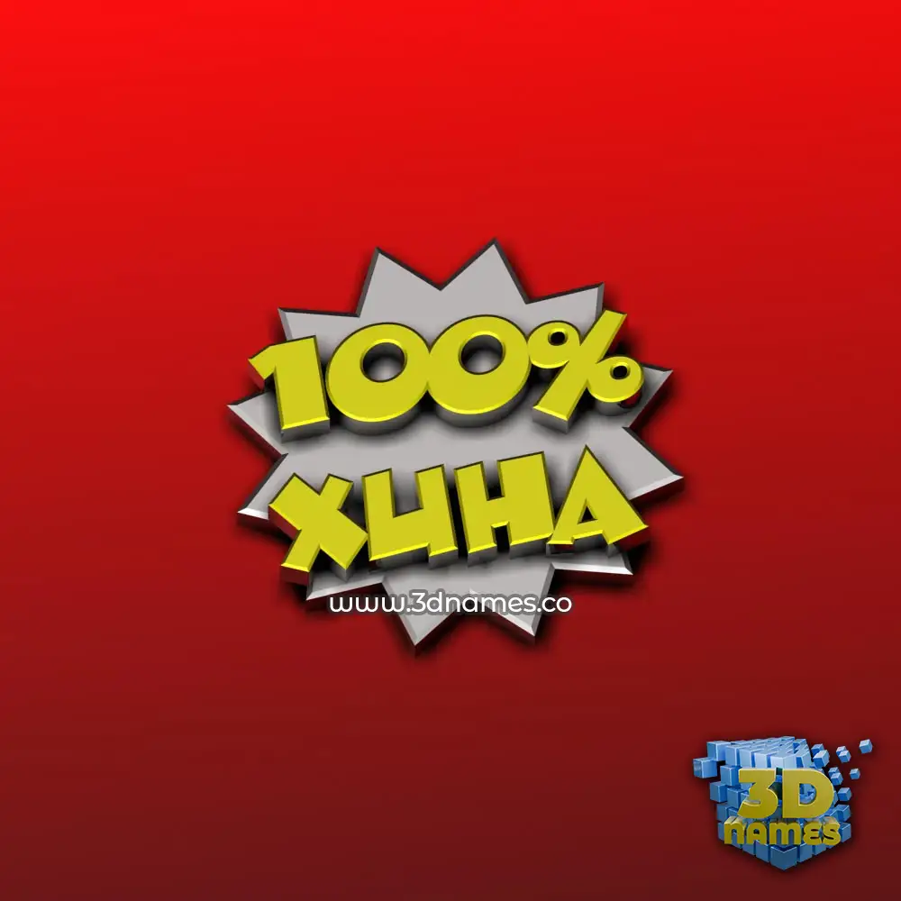 xuha in 100 Percent style - 3D name wallpaper
