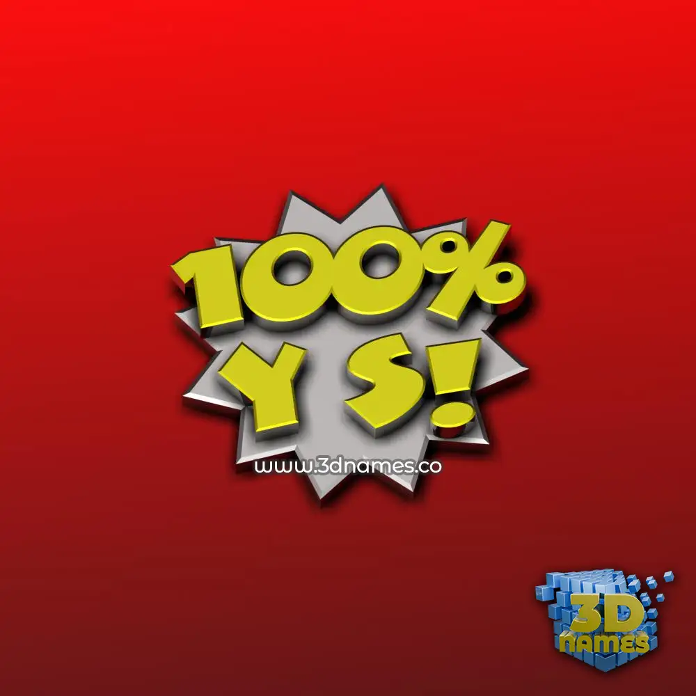 y s in 100 Percent style - 3D name wallpaper