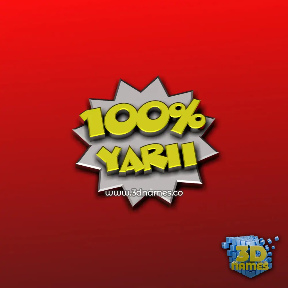 yarii in 100 Percent style - 3D name wallpaper